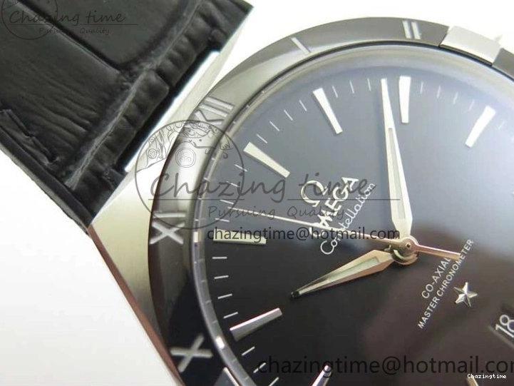 0419 Neat Constellation 131.33.41.21.03.001 SS TW Best Edition Black Dial On Gummy Strap A 7873
